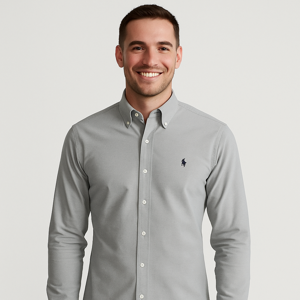 POLO RALPH LAUREN Silver Mist Classic Fit Long Sleeve Button-Down Shirt