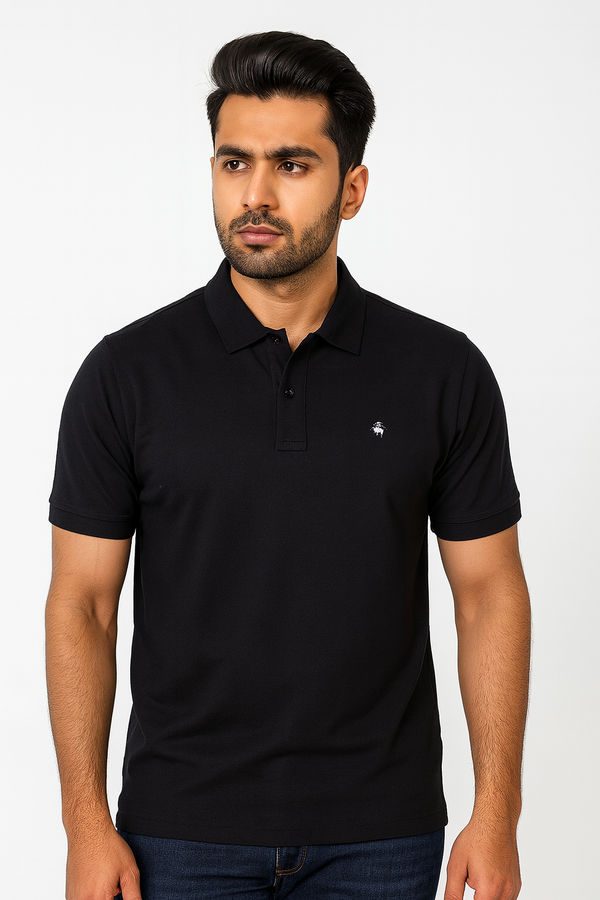 Brooks Brothers Classic Fit Black Polo Shirt