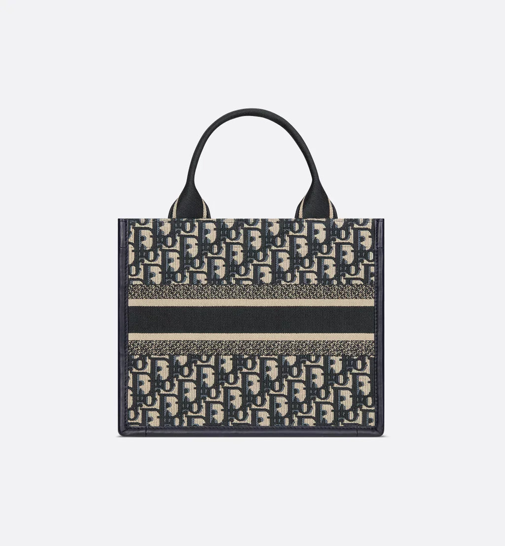 CHRISTIAN DIOR Celestial Midnight Luxe Canvas Book Tote Bag