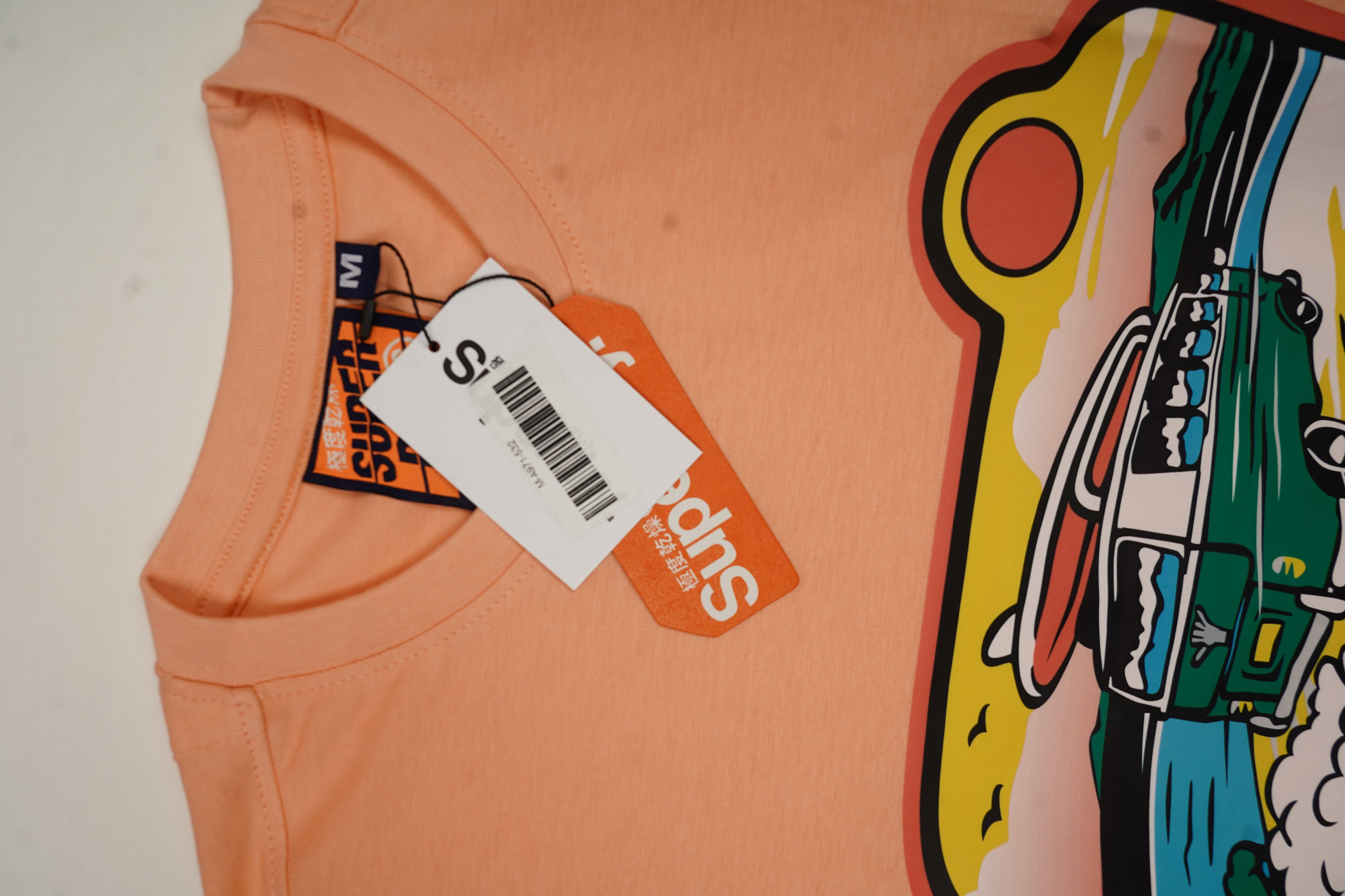SUPERDRY Radiant Peach Easy Fit Short Sleeve Graphic T-Shirt