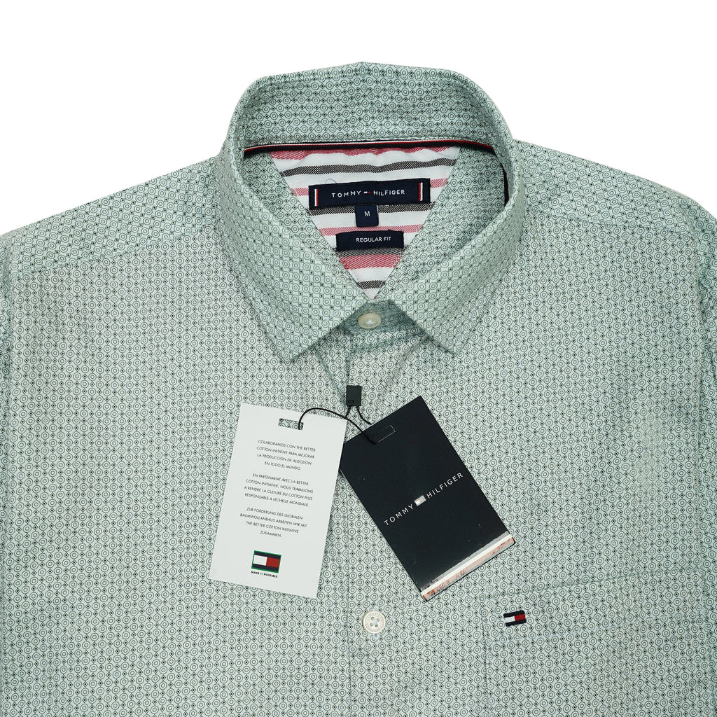 TOMMY HILFIGER Opulent Jade Tailored Fit Long Sleeve Button-Down Shirt