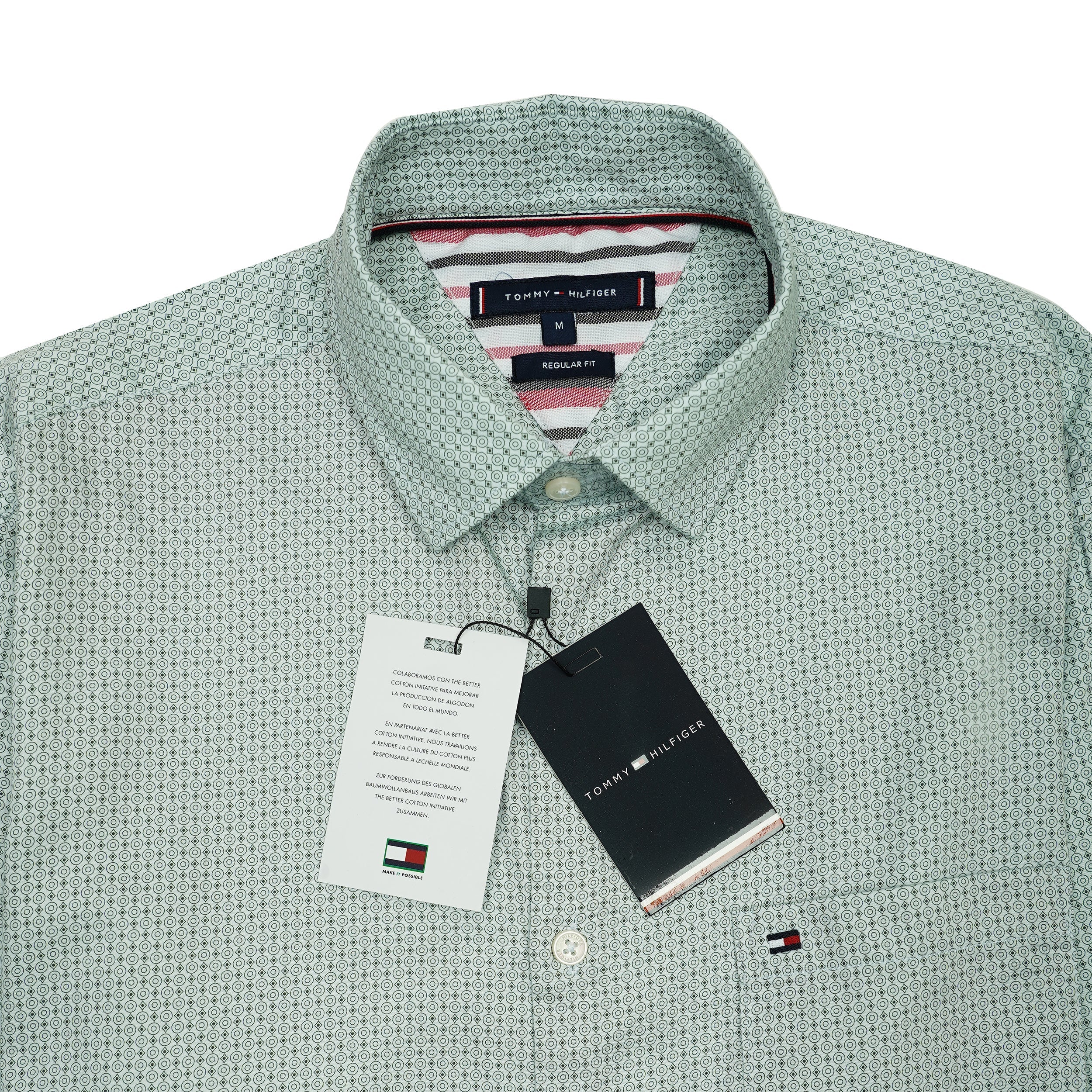 TOMMY HILFIGER Opulent Jade Tailored Fit Long Sleeve Button-Down Shirt
