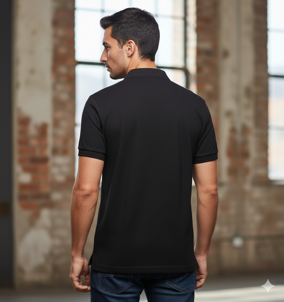 RAW Midnight Ember Tailored Fit Short Sleeve Piqu�� Polo Shirt