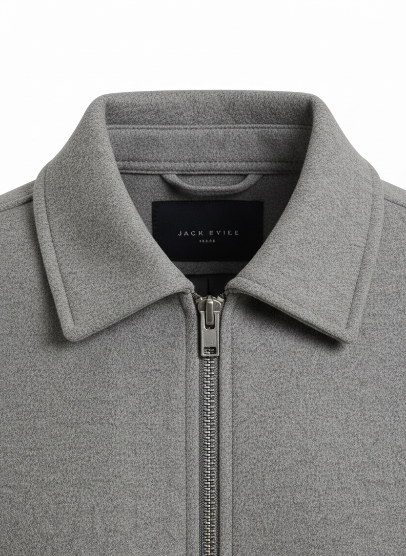 ZARA Modern Textured Zip-Up Jacket