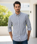 TOMMY HILFIGER Ocean Breeze Tailored Fit Long Sleeve Button-Up Shirt