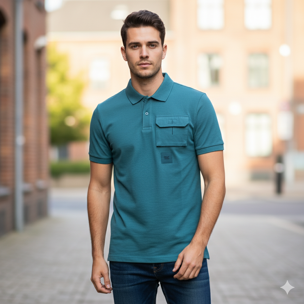 G-STAR RAW Serene Aqua Tailored Fit Short Sleeve Piqu�� Polo Shirt