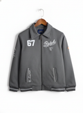 POLO RALPH LAUREN Stormy Slate Slim Fit Embroidered Varsity Jacket