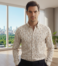 TOMMY HILFIGER Serene Dune Tailored Fit Long Sleeve Textured Shirt