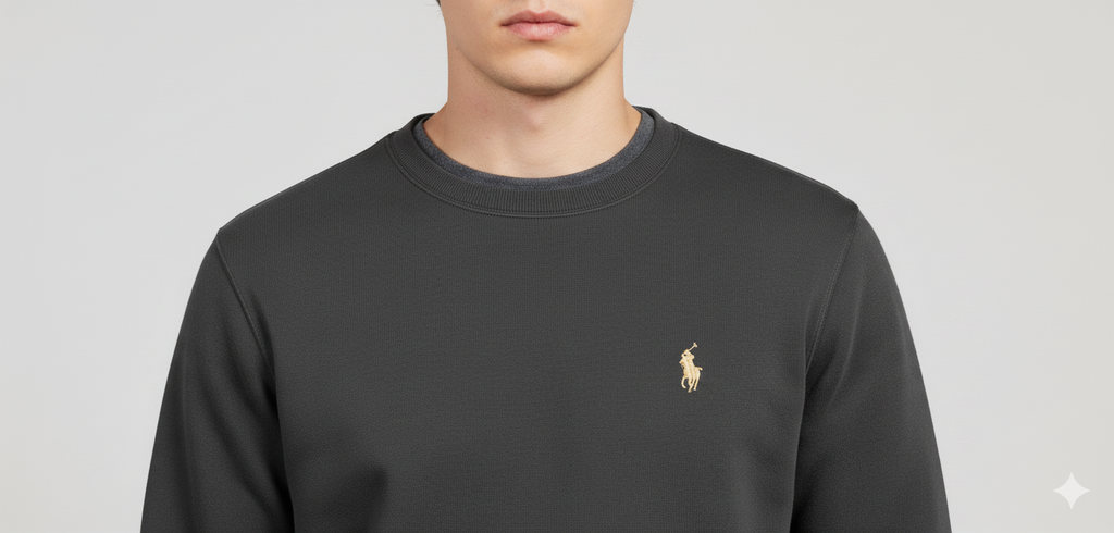 POLO RALPH LAUREN Mysterious Onyx Luxe Fit Crewneck Sweatshirt