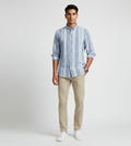 TOMMY HILFIGER Celestial Slate Tailored Fit Long Sleeve Button-Up Shirt