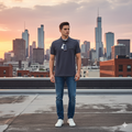 TOMMY HILFIGER Prismatic Indigo Slim Fit Short Sleeve Organic Cotton Polo