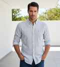 TOMMY HILFIGER Serene Teal Tailored Fit Long Sleeve Button-Up Shirt