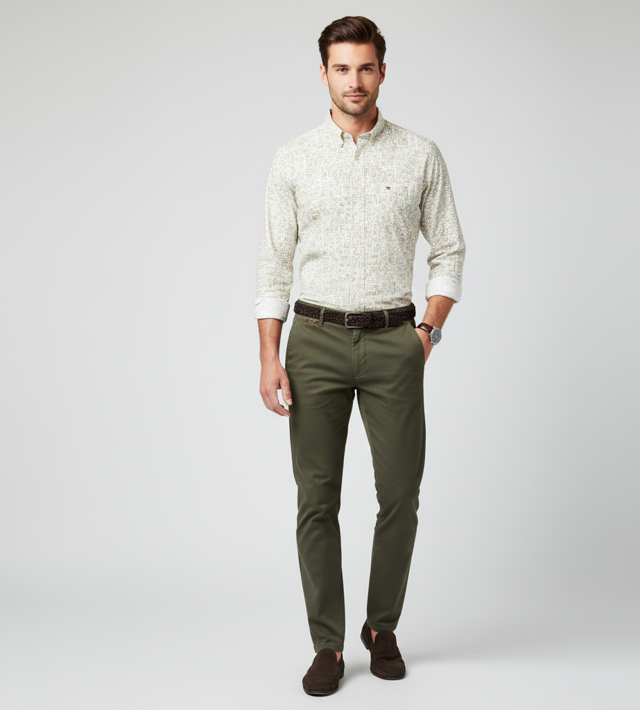 Tommy Hilfiger Geometric Print Long Sleeve Shirt