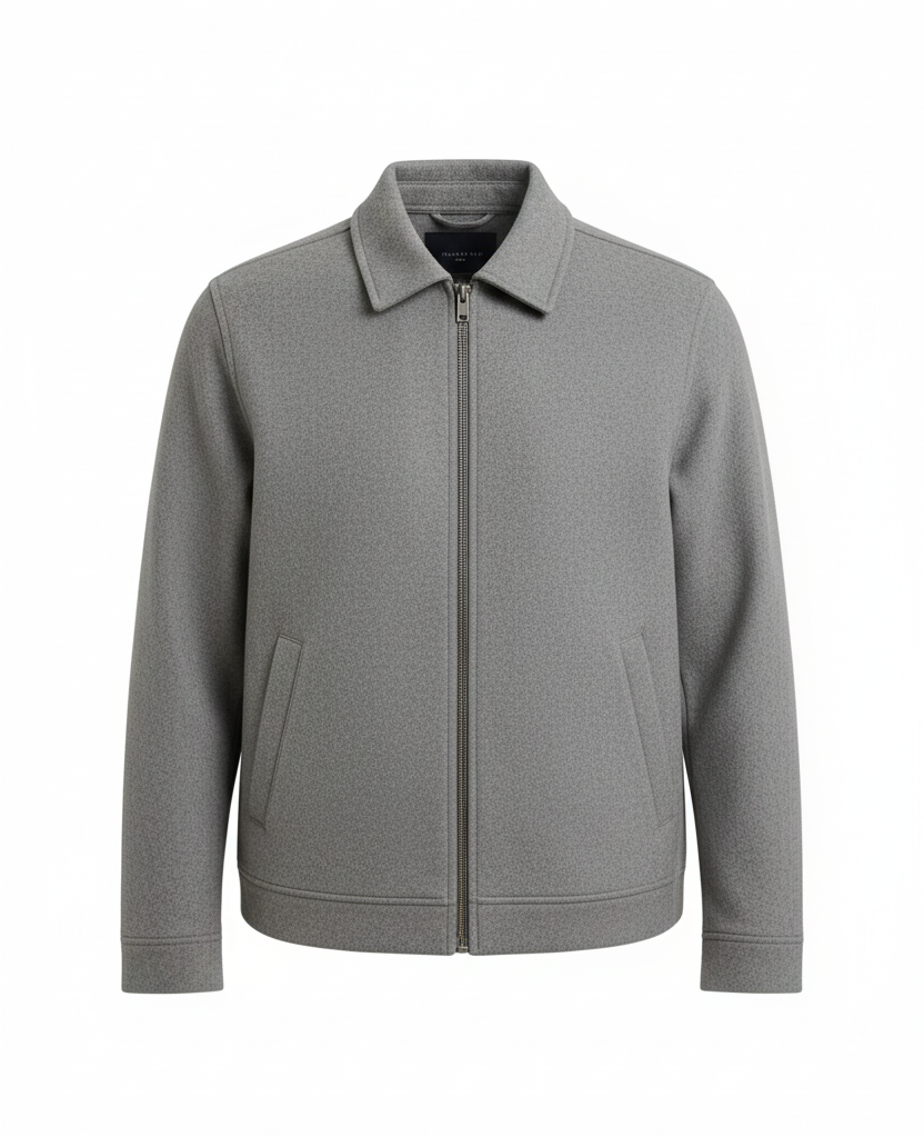 ZARA Modern Textured Zip-Up Jacket