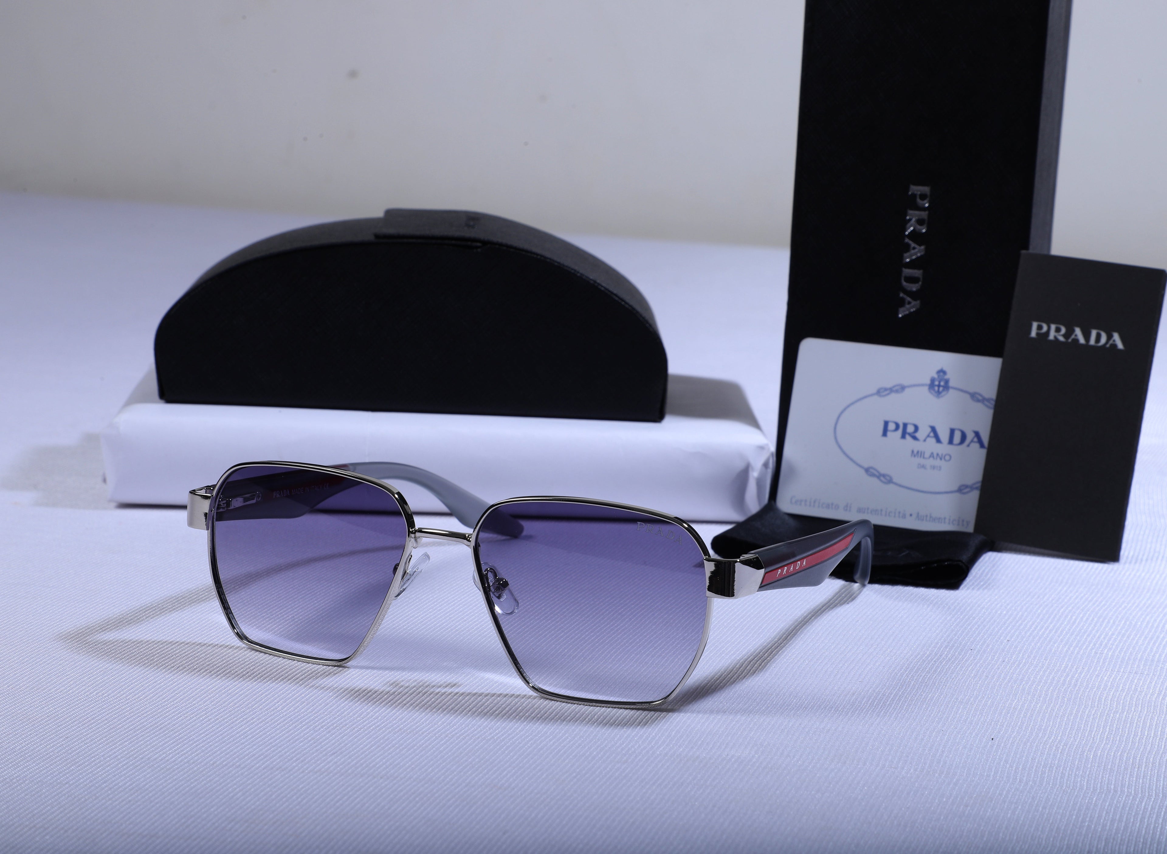 PRADA Ethereal Lavender Gradient Square Sunglasses