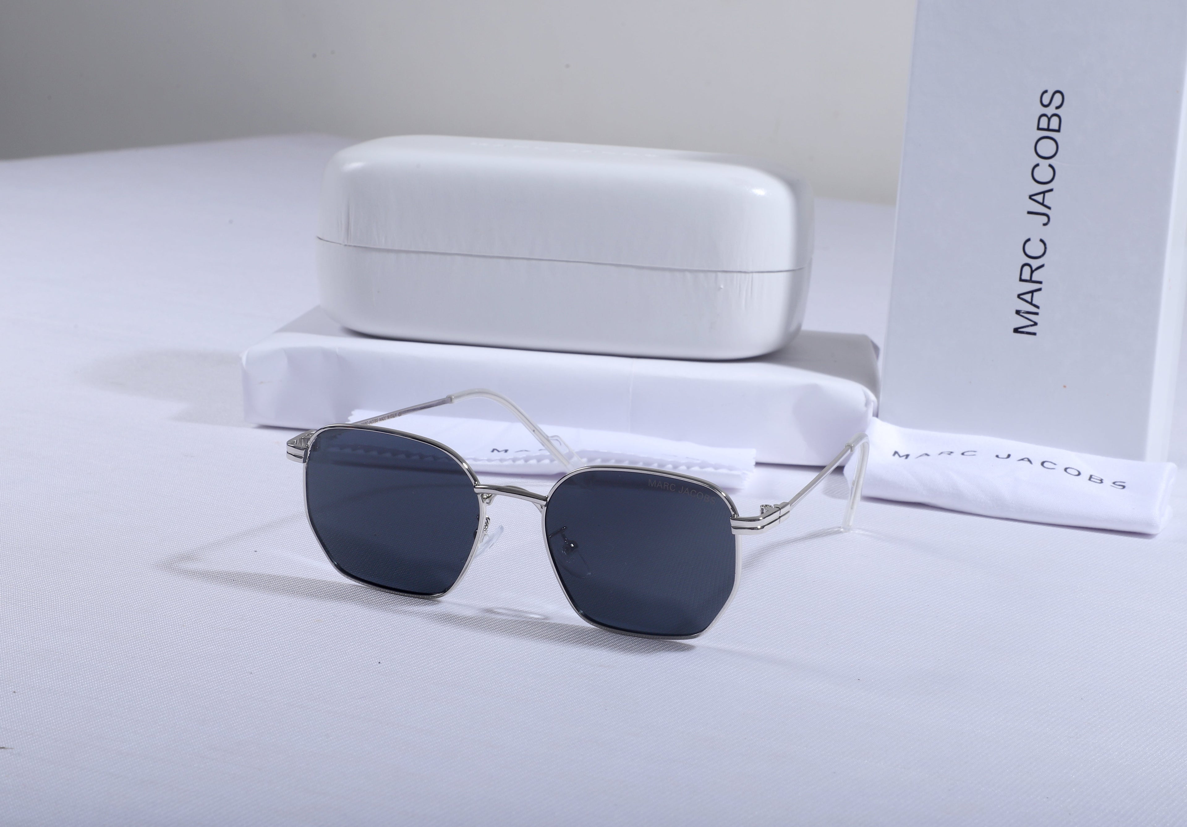 MARC JACOBS Celestial Silver Contemporary Square Sunglasses