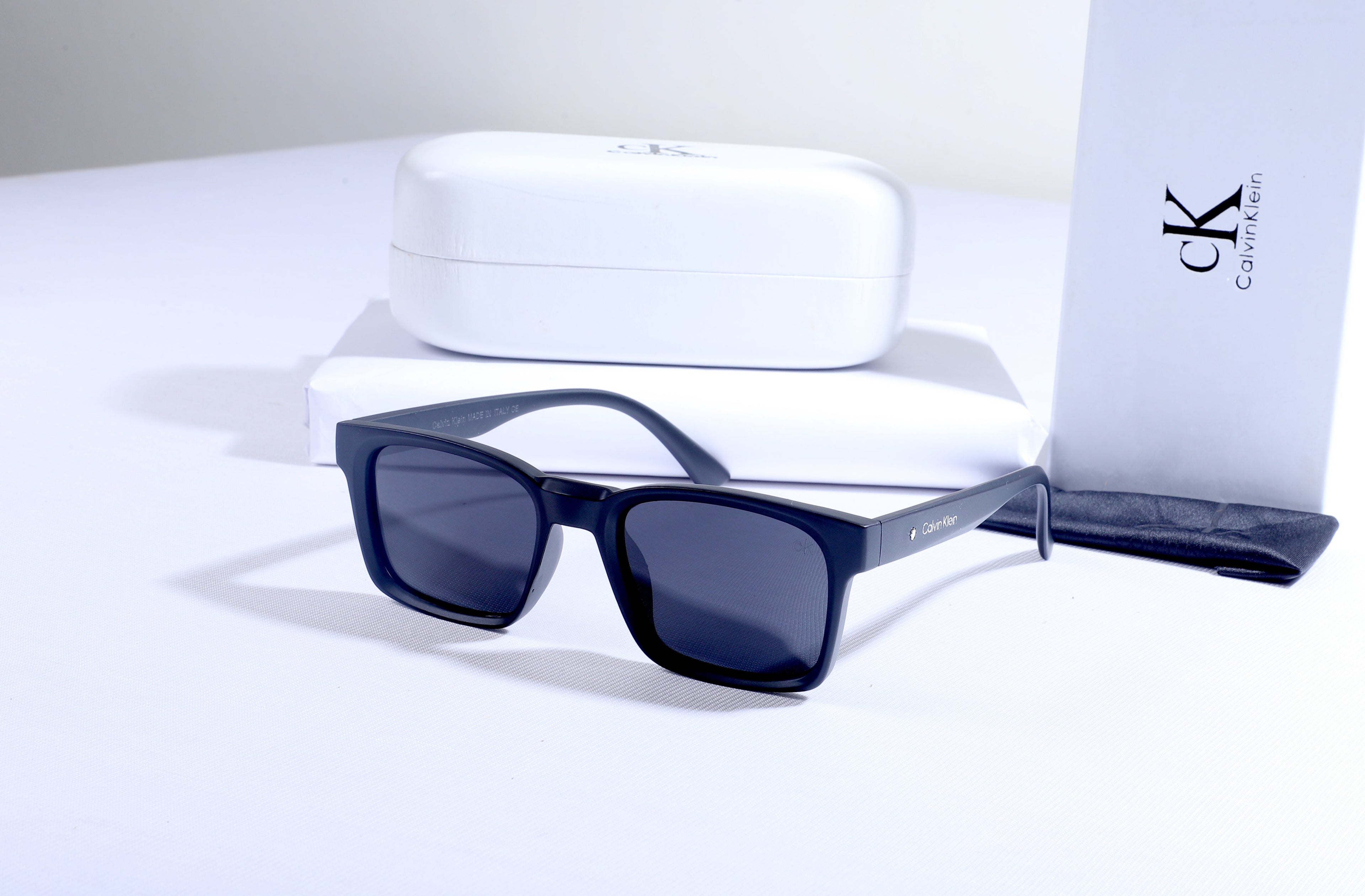 CALVIN KLEIN Tranquil Indigo Contemporary Square Sunglasses