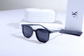 CALVIN KLEIN Shadowed Onyx Chic Fit Square Sunglasses