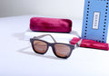 GUCCI Enchanted Topaz Tailored Fit Square Sunglasses with Case