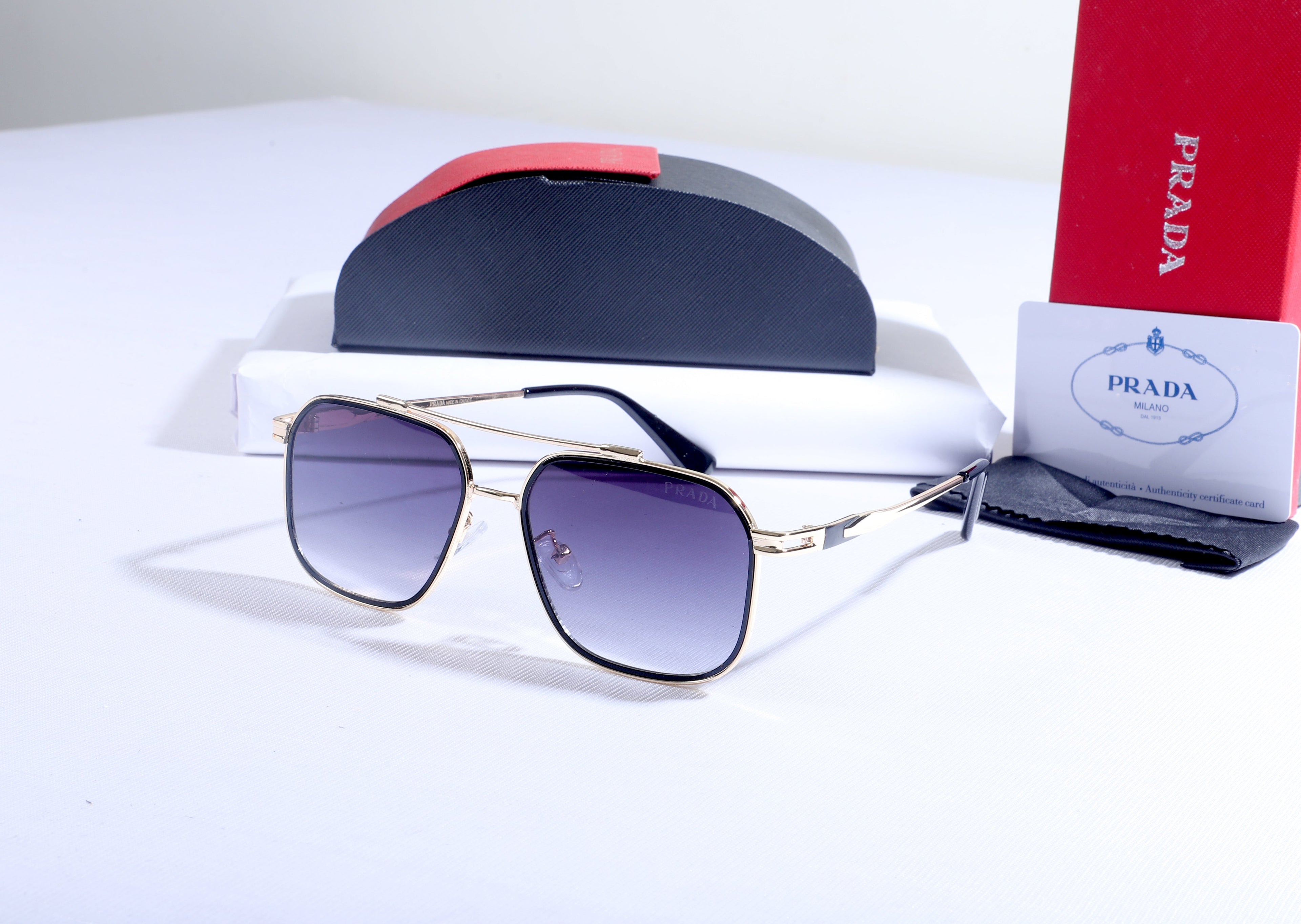 PRADA Celestial Teal Premium Gradient Luxe Sunglasses