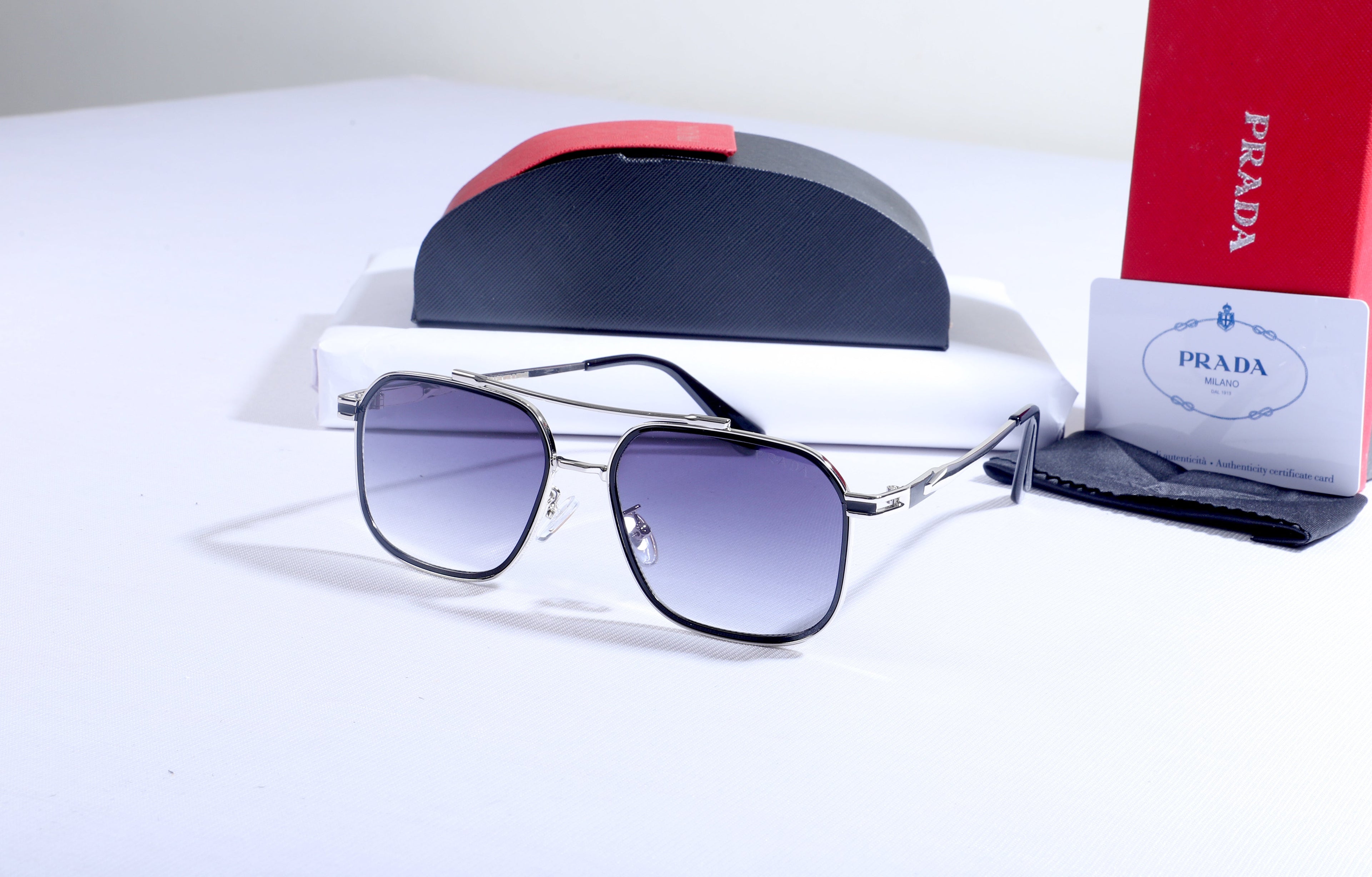 PRADA Ethereal Amethyst Luxe Gradient Square Sunglasses
