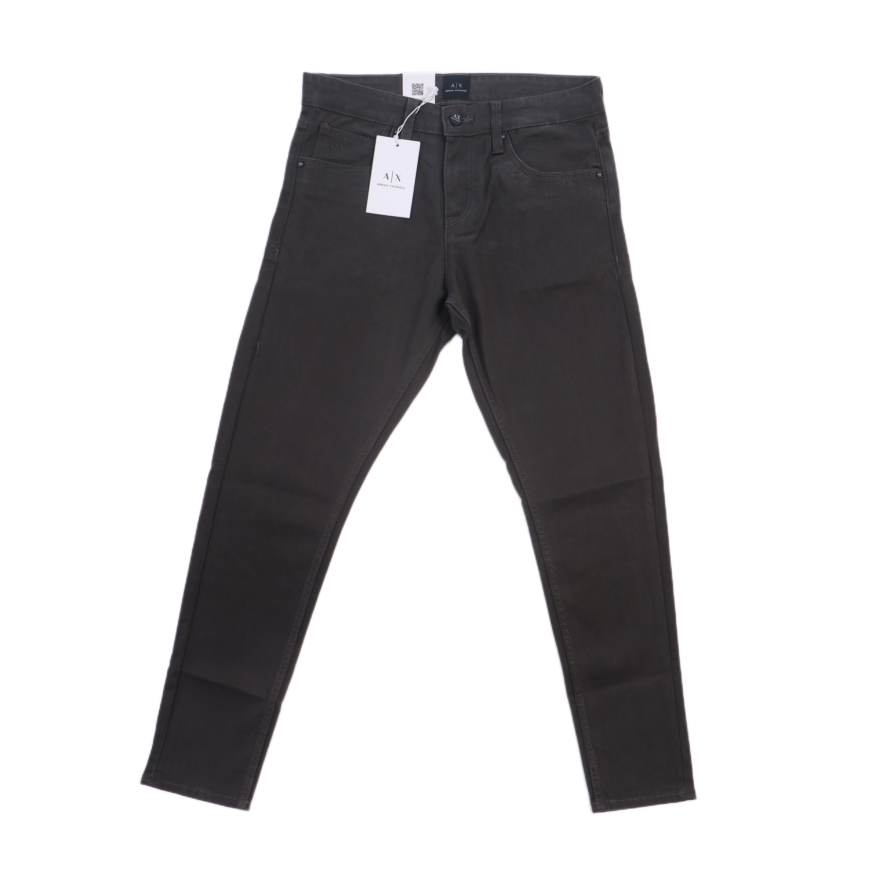 ARMANI EXCHANGE Untamed Sable Umber Slim Fit Stretch Chino Pants