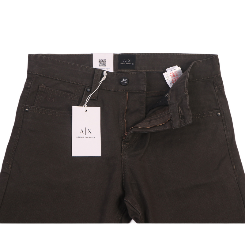 ARMANI EXCHANGE Untamed Sable Umber Slim Fit Stretch Chino Pants