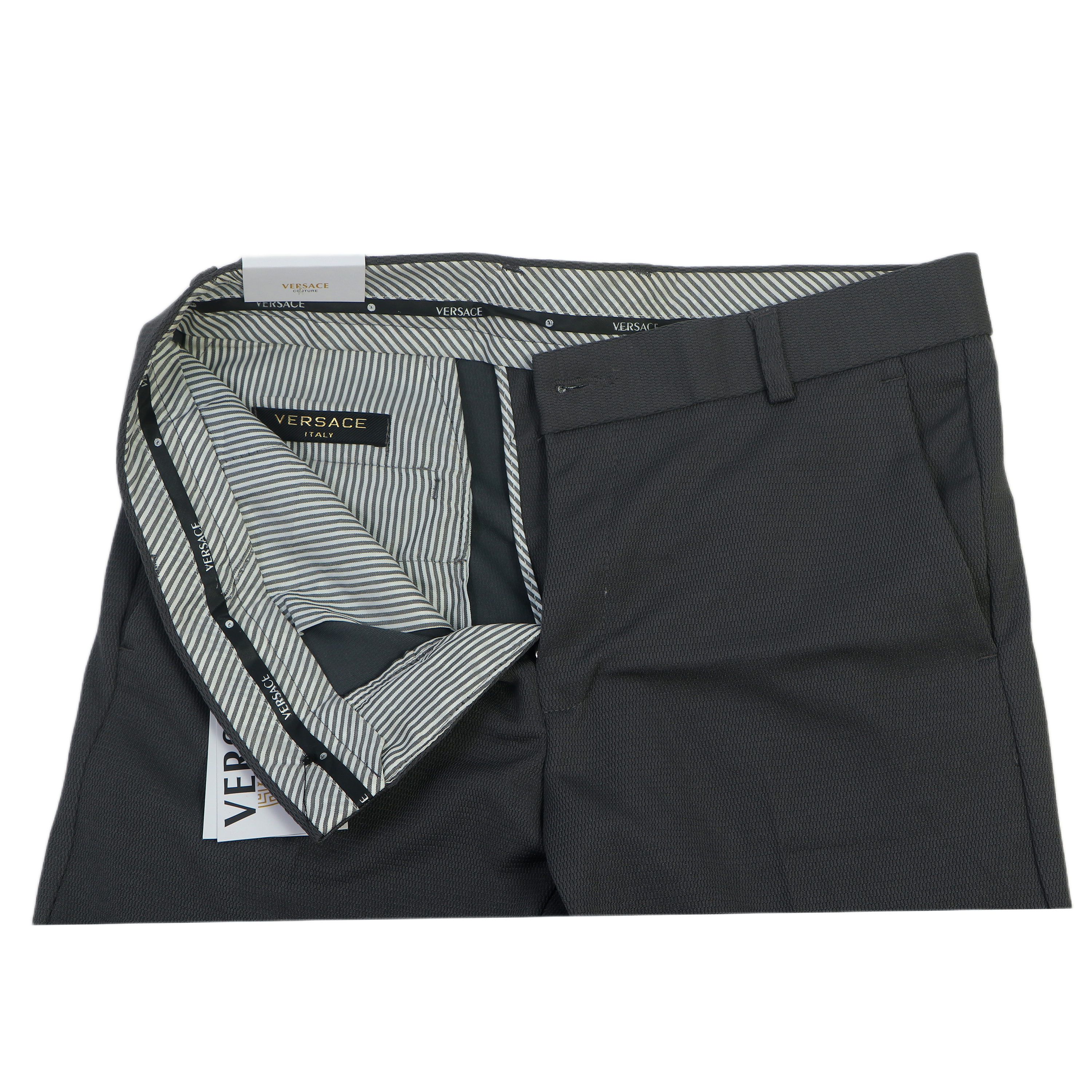 VERSACE Opulent Onyx Tailored Slim Fit Trousers