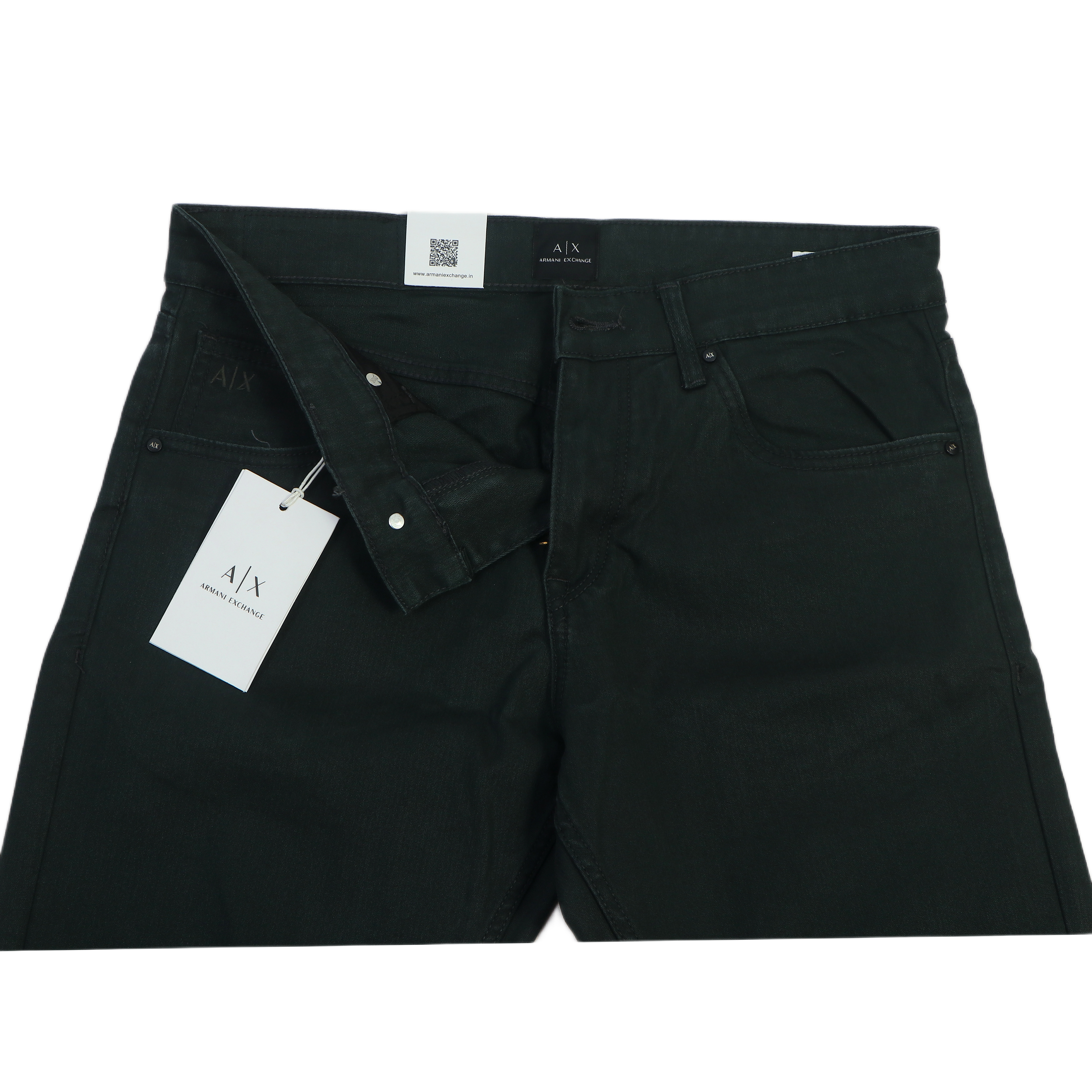 A|X Opulent Juniper Smoke Tailored Slim Fit Stretch Denim Jeans