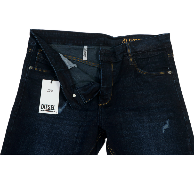 DIESEL Opulent Indigo Tailored Slim Fit Distressed Denim Jeans
