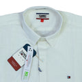 TOMMY JEANS Prismatic Lapis Aurora Relaxed Fit Long Sleeve Linen Shirt