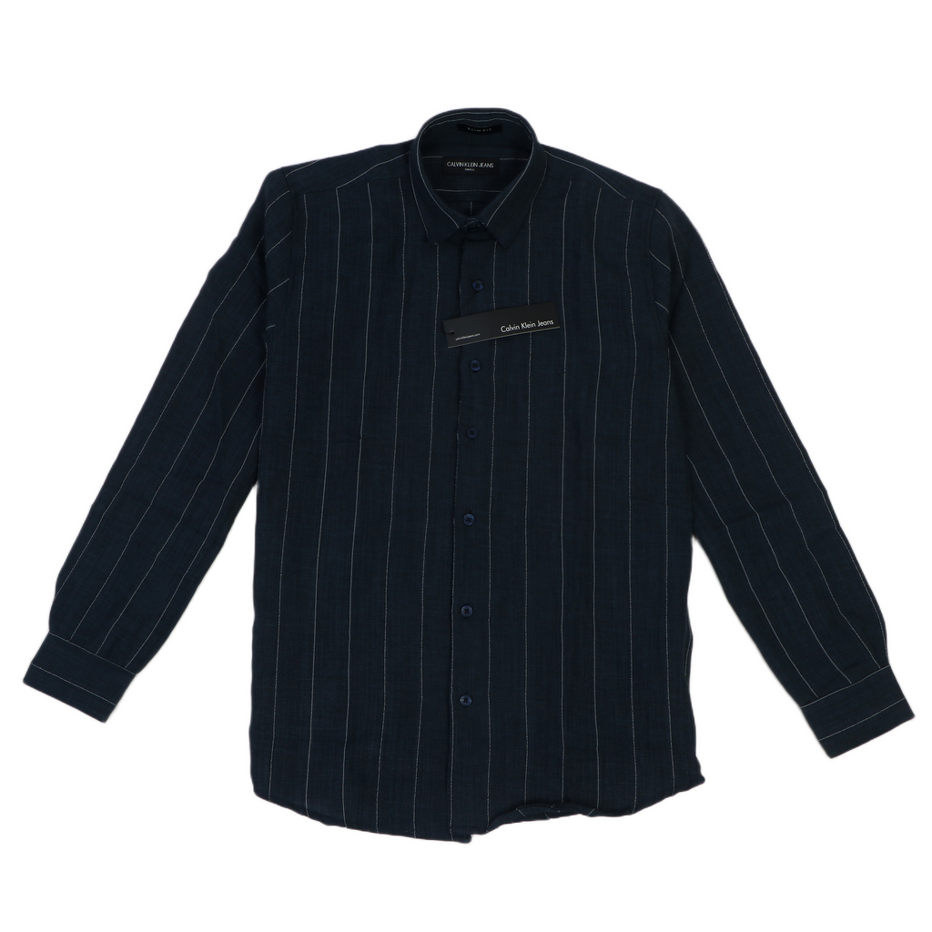 CALVIN KLEIN Prismatic Onyx Whisper Tailored Fit Long Sleeve Button-Up Shirt