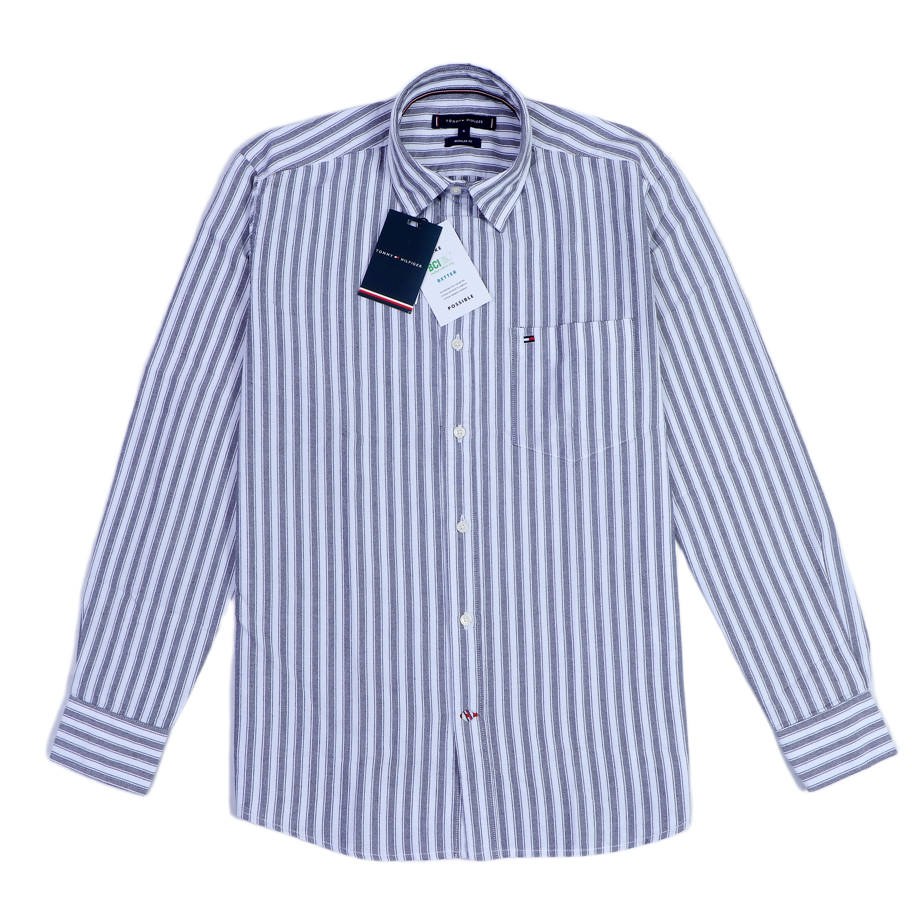 TOMMY HILFIGER Ethereal Ash Tailored Fit Long Sleeve Button-Down Shirt