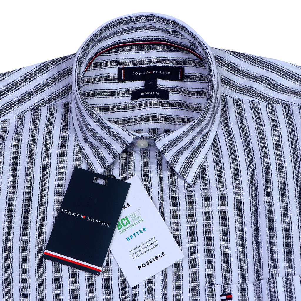 TOMMY HILFIGER Ethereal Ash Tailored Fit Long Sleeve Button-Down Shirt