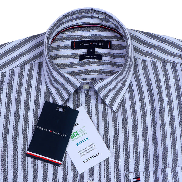 TOMMY HILFIGER Ethereal Ash Tailored Fit Long Sleeve Button-Down Shirt