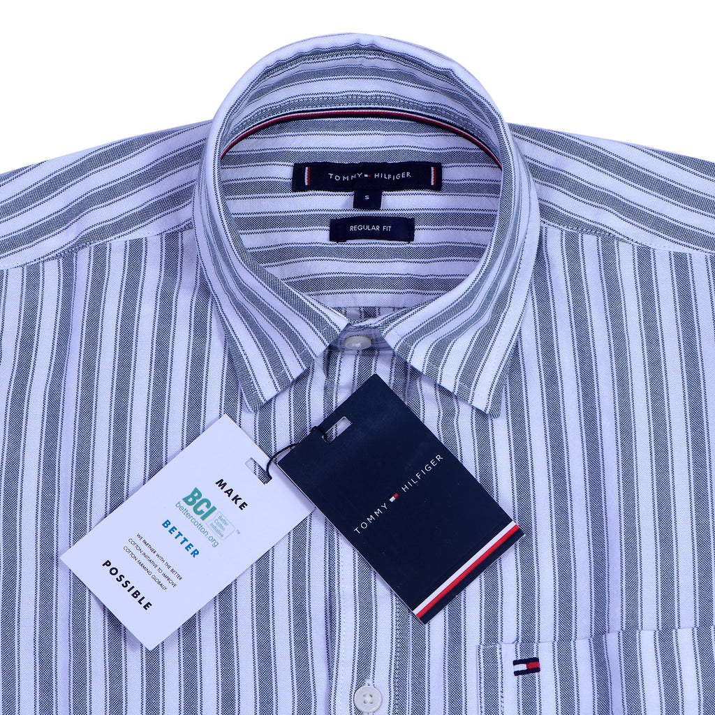 TOMMY HILFIGER Tranquil Ocean Slim Fit Long Sleeve Button-Up Shirt