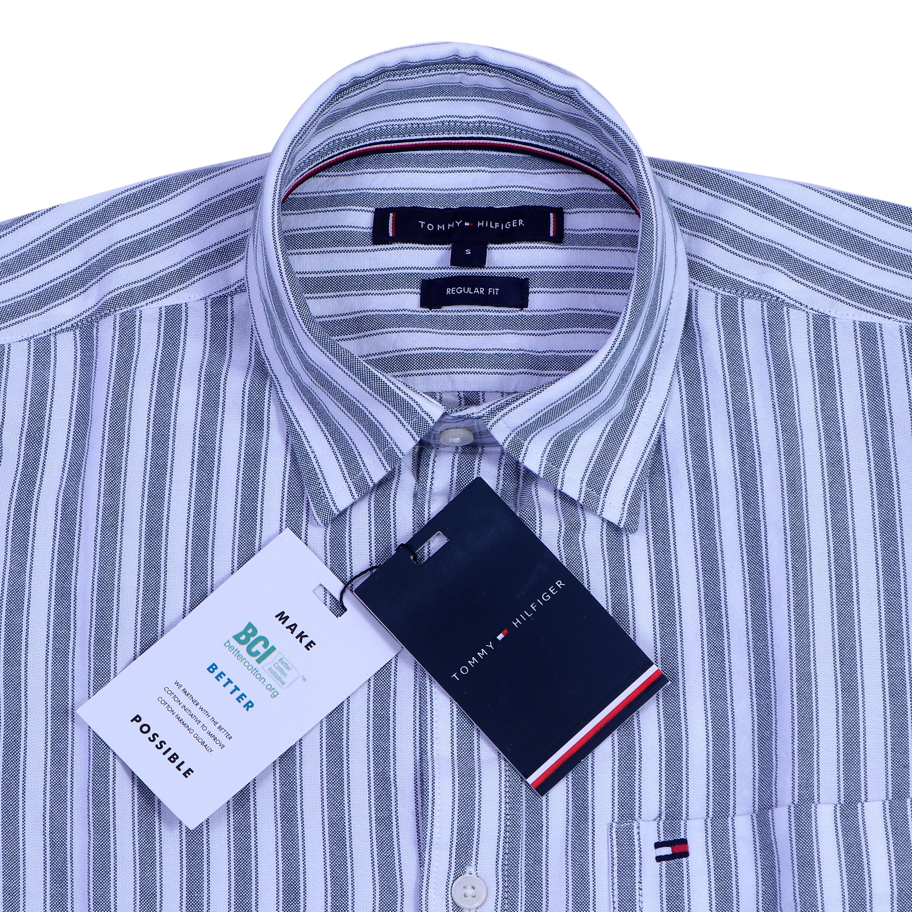 TOMMY HILFIGER Tranquil Ocean Slim Fit Long Sleeve Button-Up Shirt