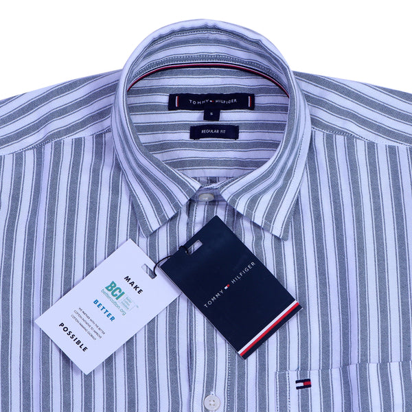 TOMMY HILFIGER Tranquil Ocean Slim Fit Long Sleeve Button-Up Shirt