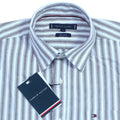 TOMMY HILFIGER Enchanted Aqua Tailored Fit Long Sleeve Striped Shirt