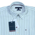 TOMMY HILFIGER Tranquil Aqua Tailored Fit Long Sleeve Button-Down Shirt