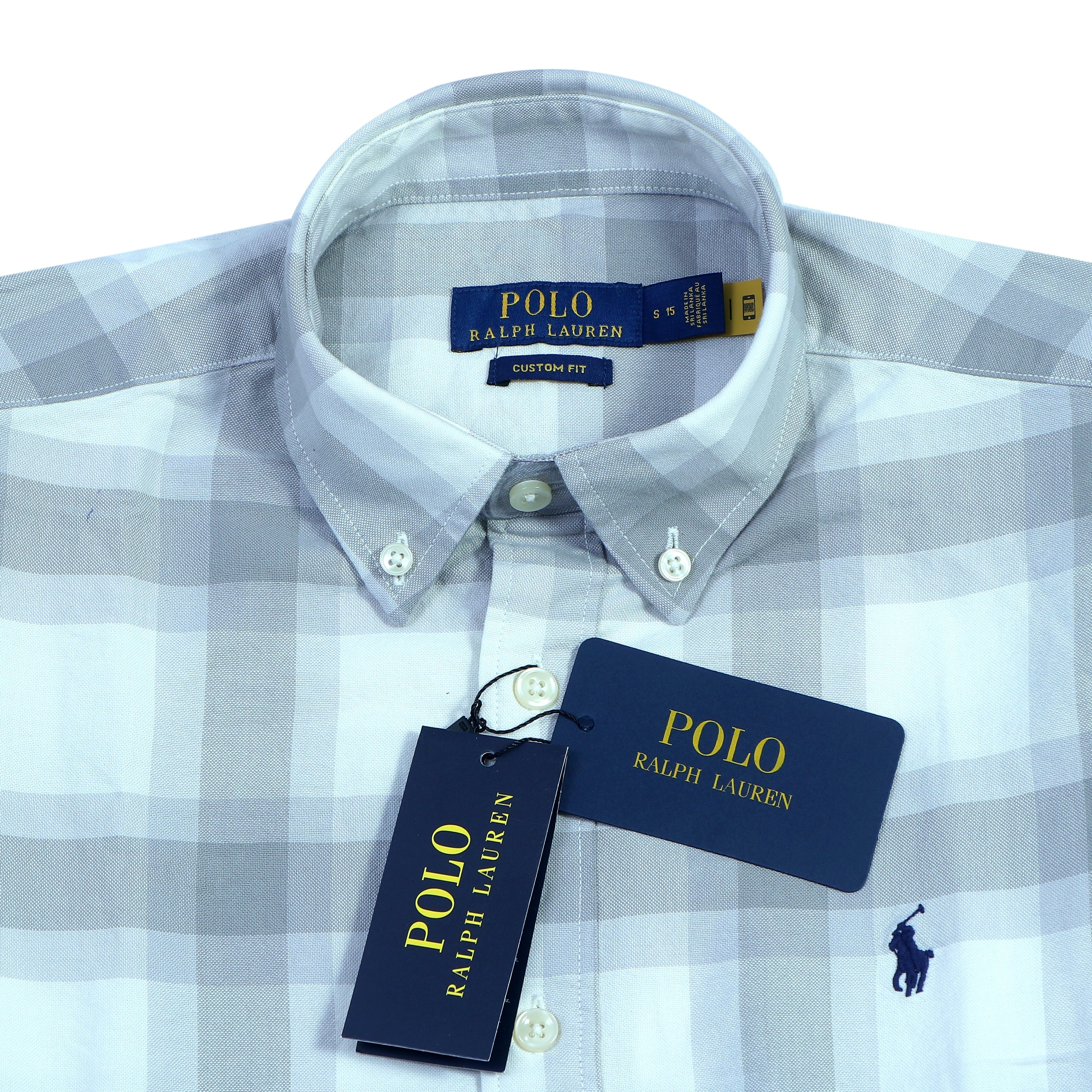 POLO RALPH LAUREN Ethereal Ash Tailored Fit Long Sleeve Plaid Shirt