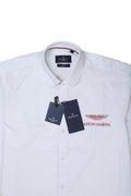 HACKETT Opalescent Ivory Classic Fit Long Sleeve Dress Shirt