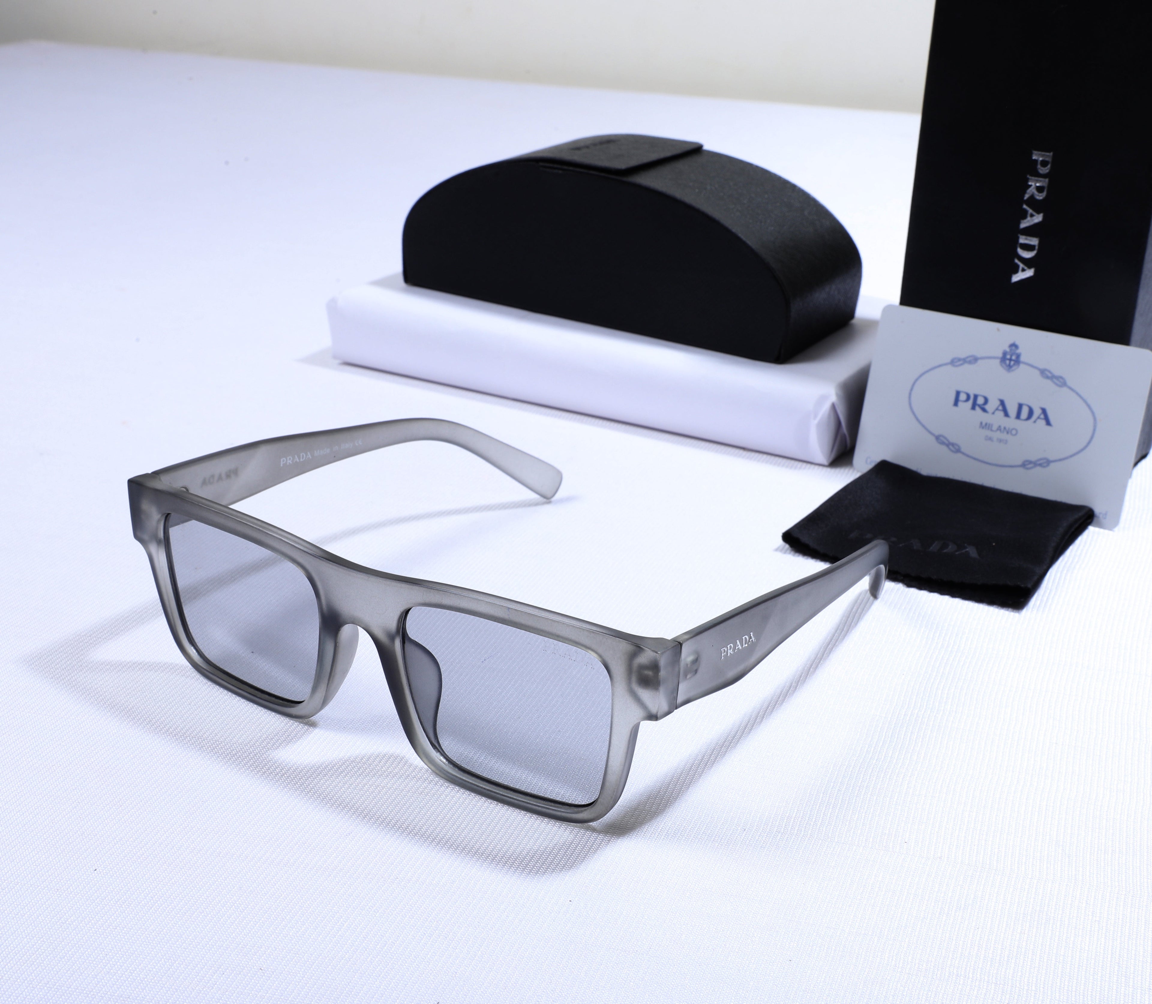 PRADA Celestial Silver Statement Frame Oversized Sunglasses