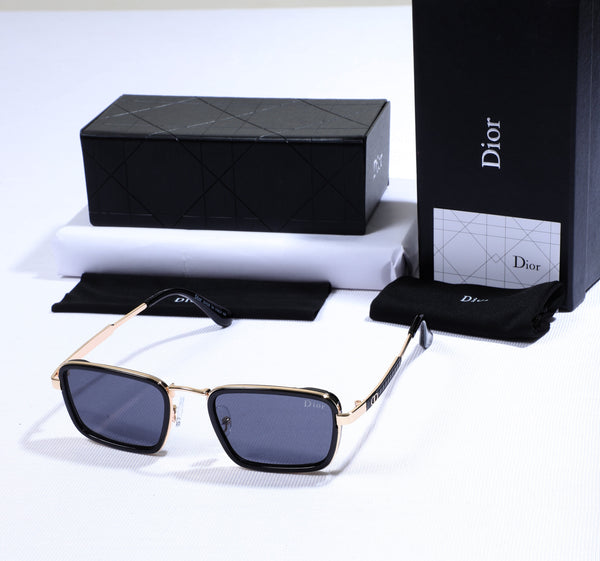 DIOR Enchanted Onyx Premium Luxe Square Sunglasses with Gleaming Highlights