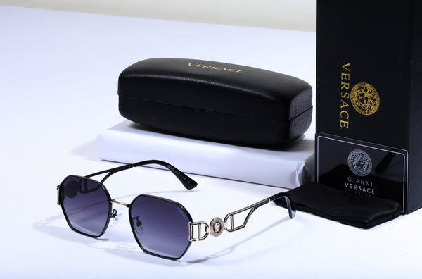 VERSACE Celestial Onyx Luxe Square Sunglasses with Case