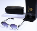 VERSACE Ethereal Lavender Luxe Oval Frame Sunglasses with Case