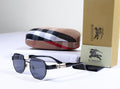 BURBERRY Celestial Teal Slim Octagonal Frame Sunglasses with Iconic Case