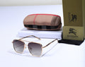 BURBERRY Luminous Amber Premium Oversized Sunglasses with Iconic Case