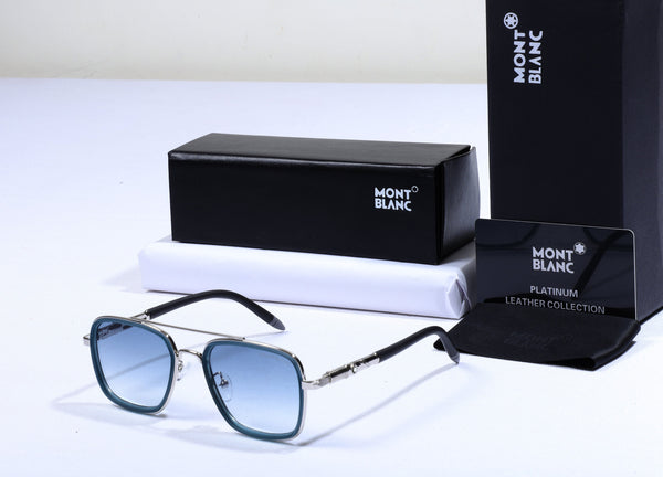 MONT BLANC Celestial Teal Luxe Fit Artisan Sunglasses