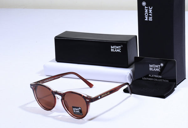 MONT BLANC Ember Quartz Chic Round Frame Sunglasses